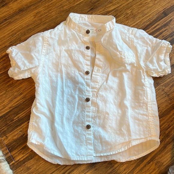 Zara Other - Zara White baby button down shirt